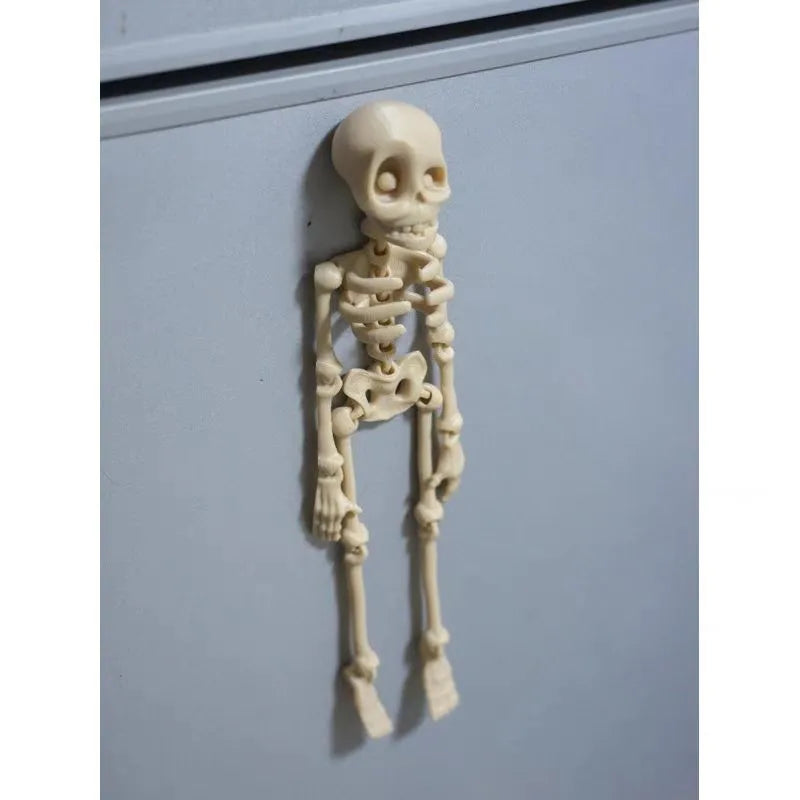 3D printed Halloween skull refrigerator magnet in multiple colour options showing 18cm height dimension
