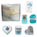 Soy wax aromatherapy candle bath set gift box in modern simplicity style, showing colour variation options