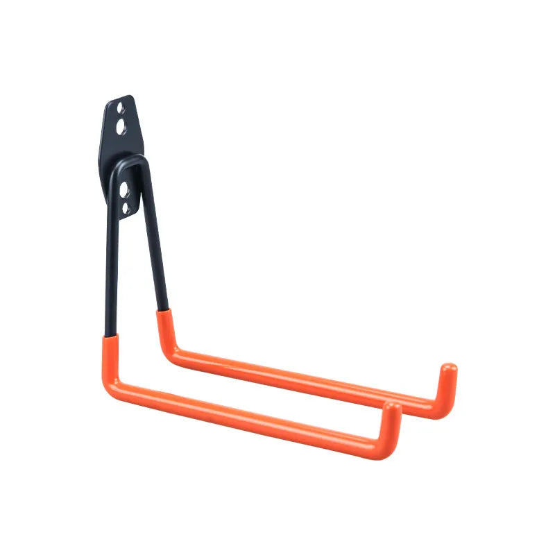 Carbon steel wire-wrap board storage hook in bright orange, black, or grey with mounting screws