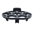 Black plastic egg holder basket with dimensions 13.8 by 12.6 by 5.7 centimetres