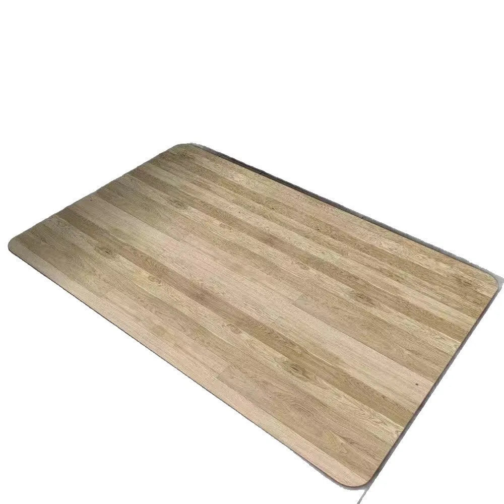 Square diatom ooze floor mat with wood grain pattern for bathroom use