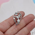 Alloy magpie pendant charm with electroplated P234 colour finish for DIY jewellery
