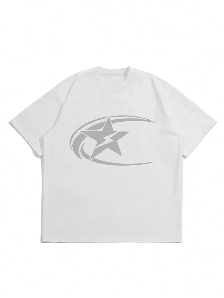 Men's solid colour pure cotton short sleeve T-shirt in Japanese retro style.