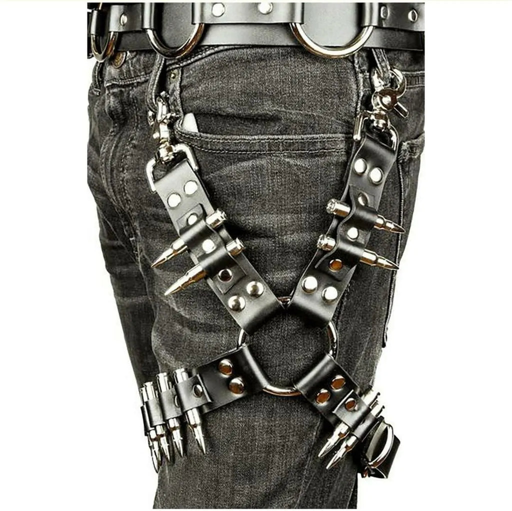 Black PU leather leggings with form-fitting cut on a model.