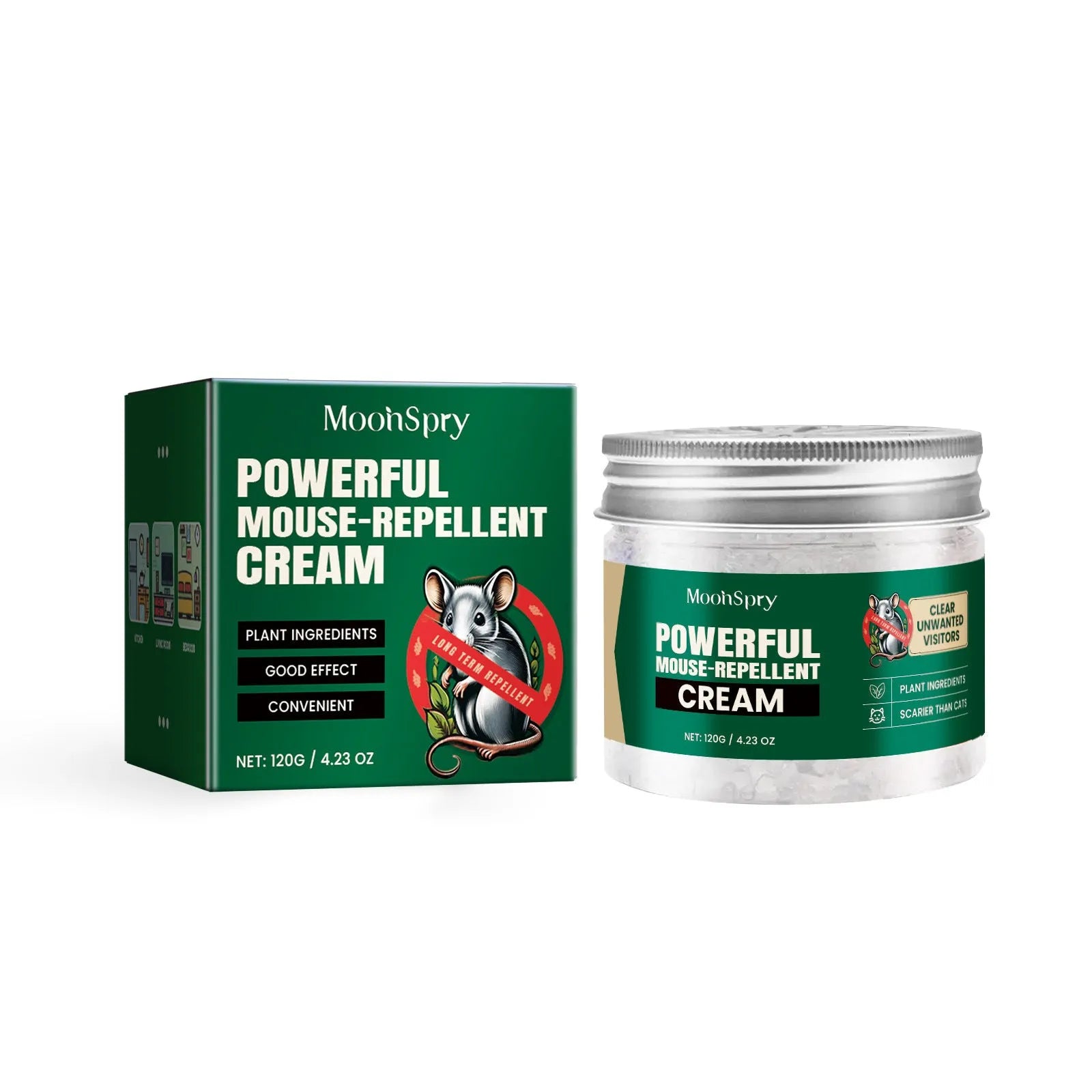 60ml natural mouse repellent spray bottle with essential oil formula for homes and cars
