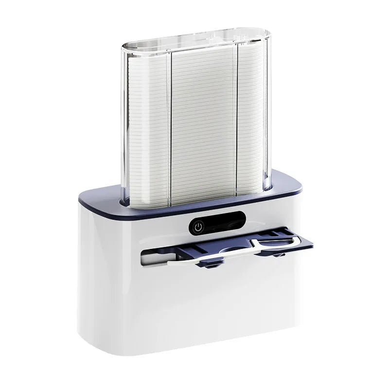 Intelligent induction dental floss box in dark grey, light grey or gold with automatic pop-up mechanism