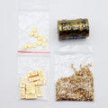 Alloy gold coin treasure box dollhouse accessories miniature ornaments set