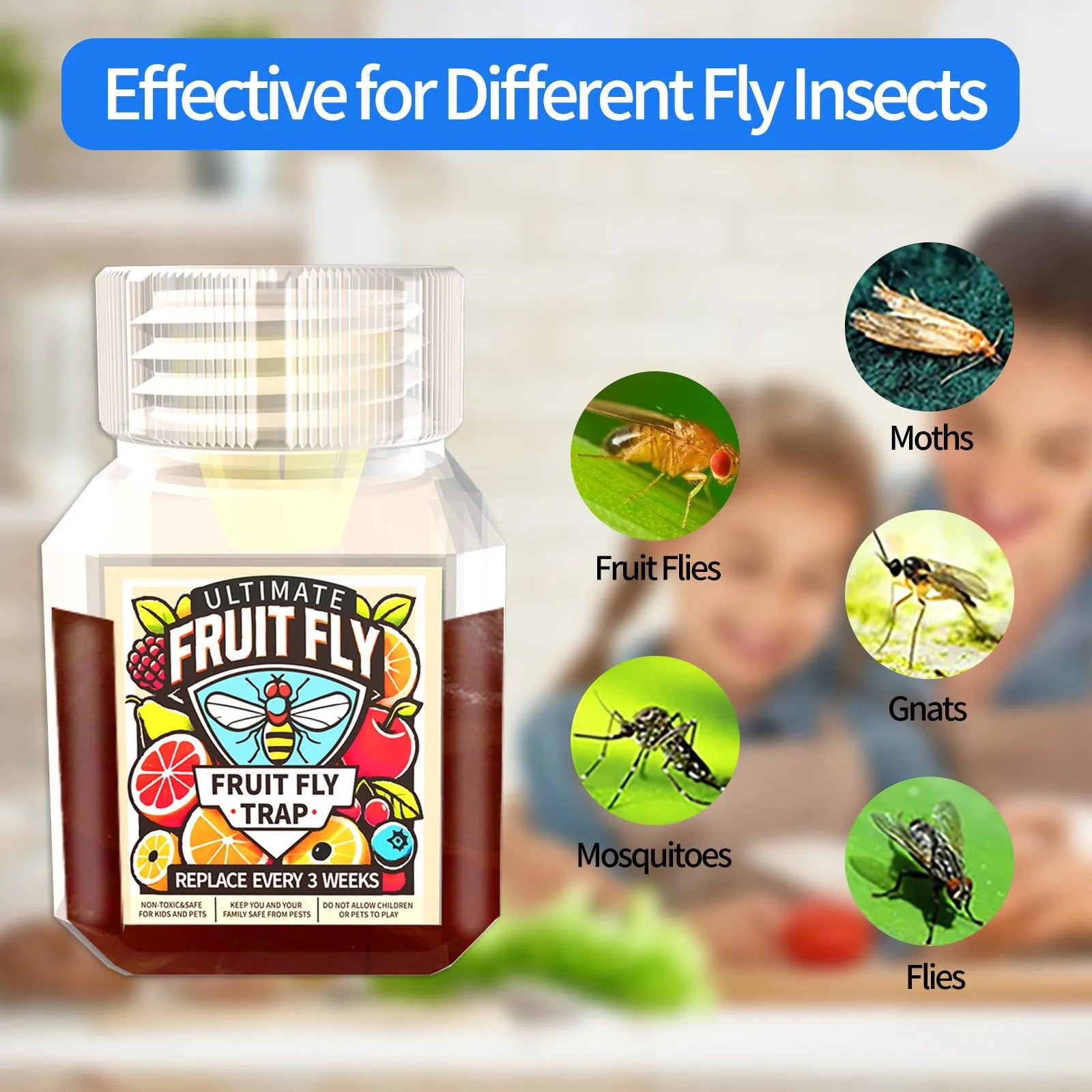 SK003 fruit fly trap bait liquid refill bottle for trap maintenance