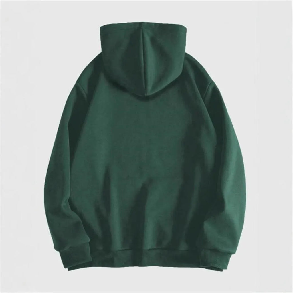 Black hooded men's sweatshirt featuring a detailed skull hot stamp print on the front.