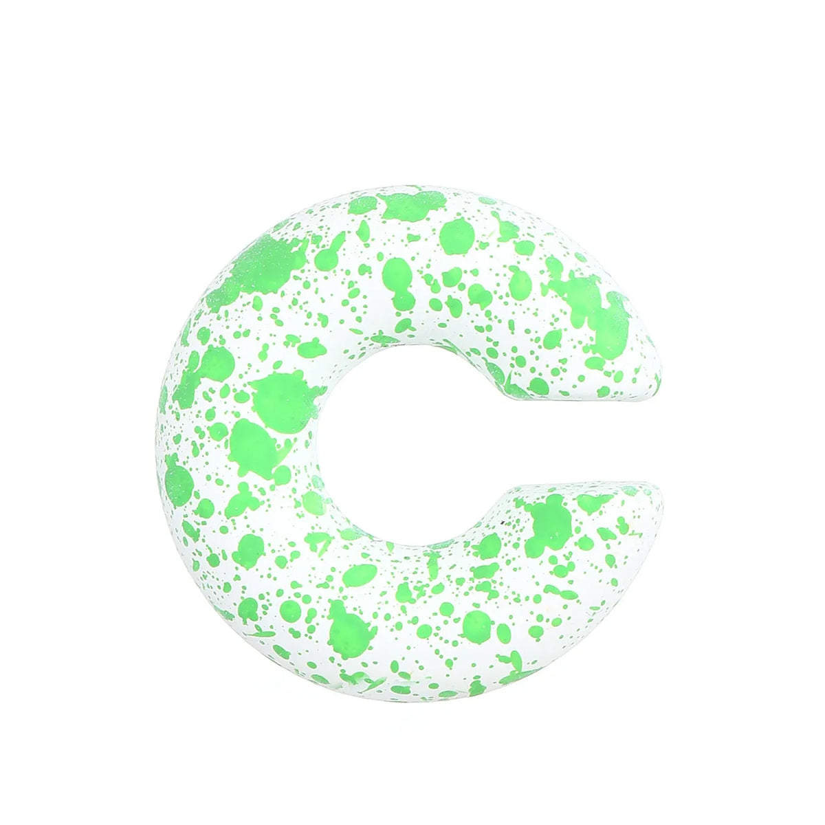 Geometric C-shaped matte clip-on earrings in multiple candy colours on a white background.