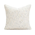 Solid colour pillow cushion on a sofa, showing 45x45cm square size with PP cotton filler.