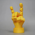 Yellow PLA movable joint hand props with American style decorative detailing