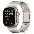 Stainless steel magnetic buckle watch strap for Apple iPhone in silver colour