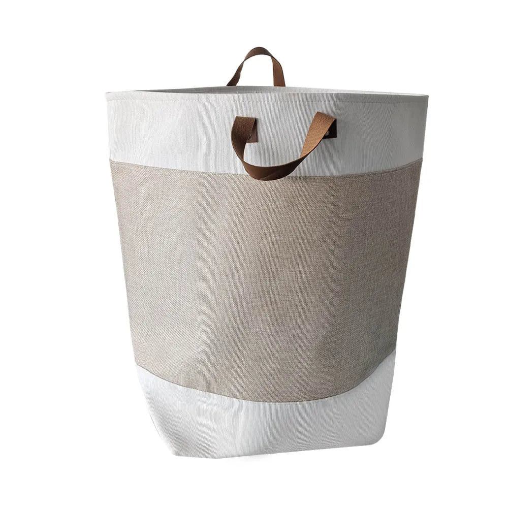 Rectangular fabric storage box with internal frame, shown in colourful bear pattern, dimensions 35cm by 35cm by 55cm.