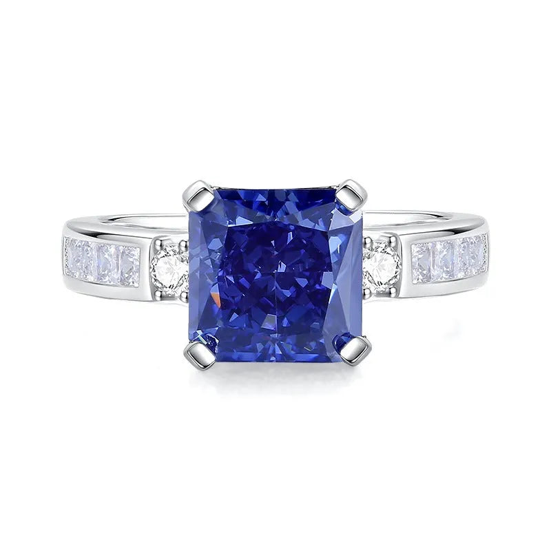 Heart-shaped sterling silver ring with a faceted ice flower cut zircon stone in a tan sang colour.