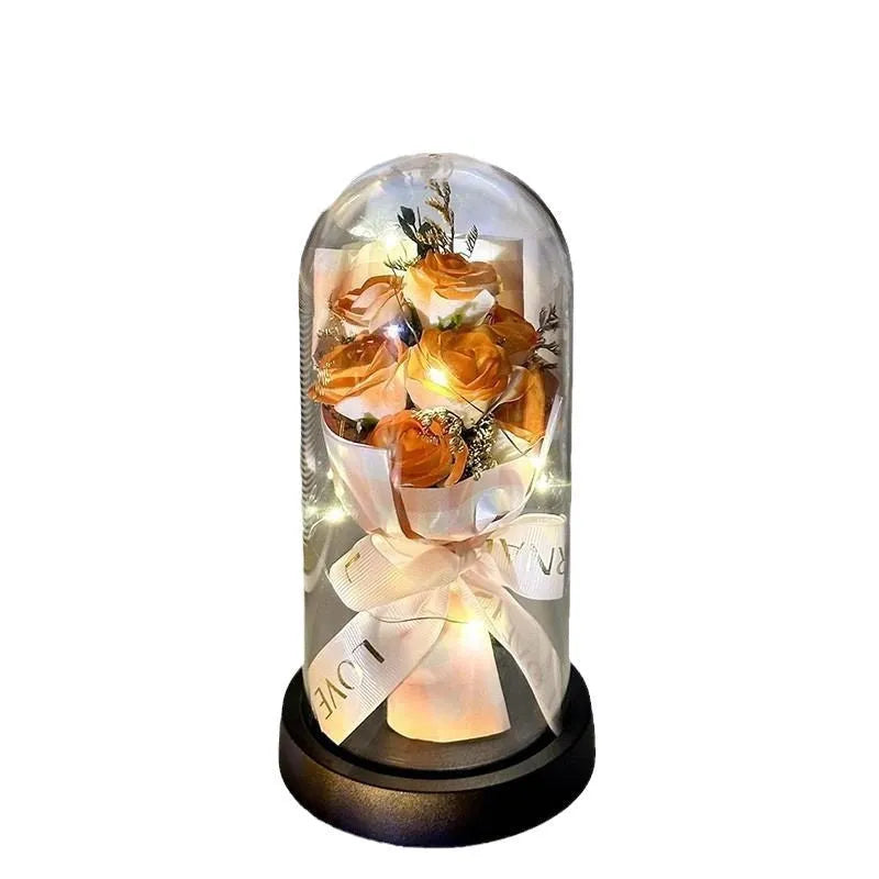 Bionic bouquet artificial flower gift in tote bag with eight colour options