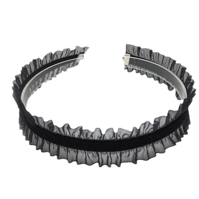 Alloy clavicle necklace with velvet ruffle texture floral pendant on snake bones chain