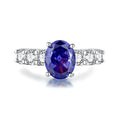 Heart-shaped sterling silver ring with a faceted ice flower cut zircon stone in a tan sang colour.