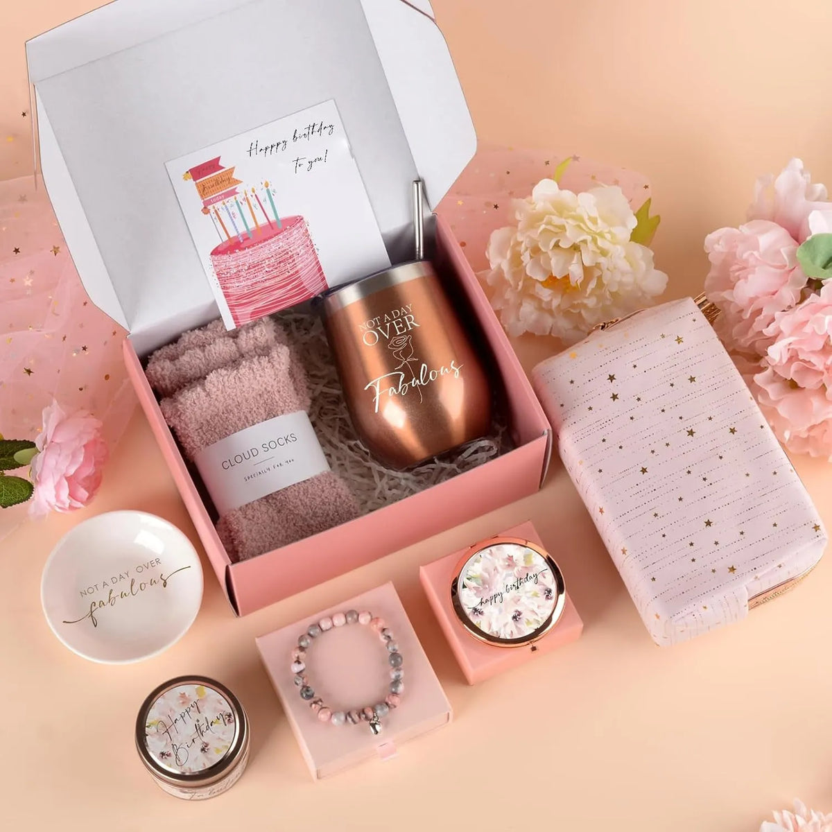 Soy wax aromatherapy candle bath set gift box in modern simplicity style, showing colour variation options