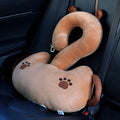 Square cartoon animal car cushion pillow with question mark design measuring 65cm