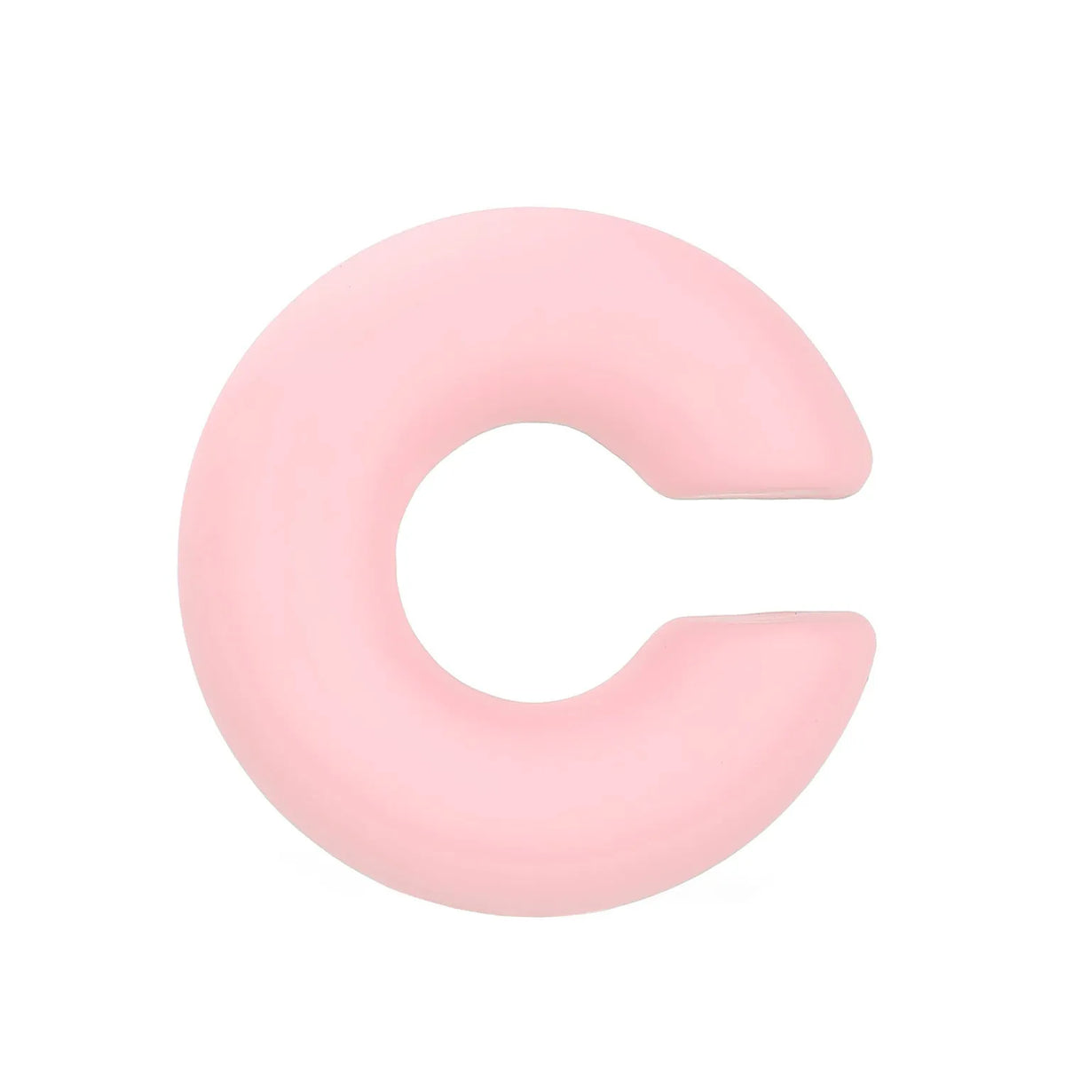 Geometric C-shaped matte clip-on earrings in multiple candy colours on a white background.
