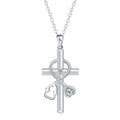 Copper cross stethoscope necklace with original design pendant on cross chain for women