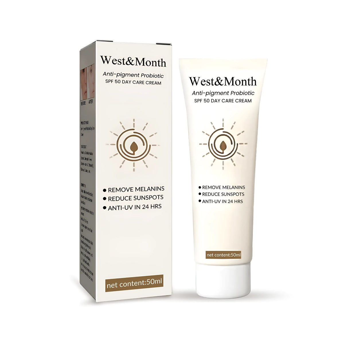 50g jar of probiotics brightening protective cream with colour isolation