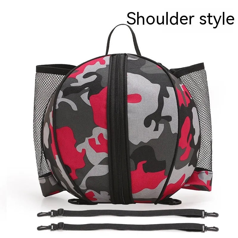 Oxford cloth basketball bag with 9L capacity in various colours and strap styles.