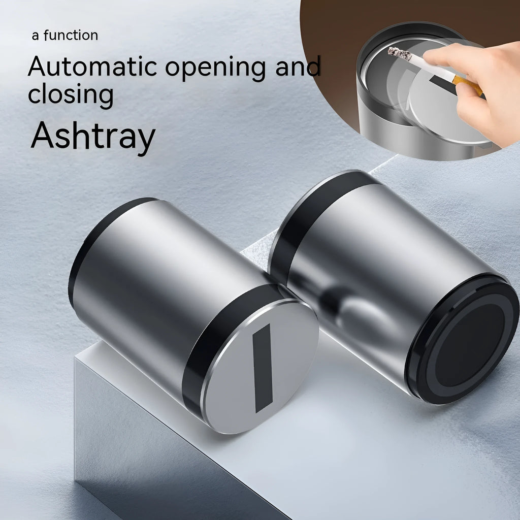 Intelligent induction ashtray with automatic opening in aluminium construction