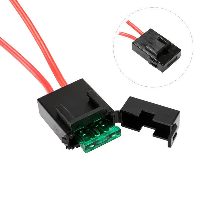 Black off road LED spotlight cable set with 2-metre wiring harness and integrated switch