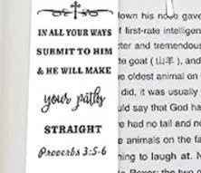 Stainless steel bible bookmark with European design in CFS5170 steel colour