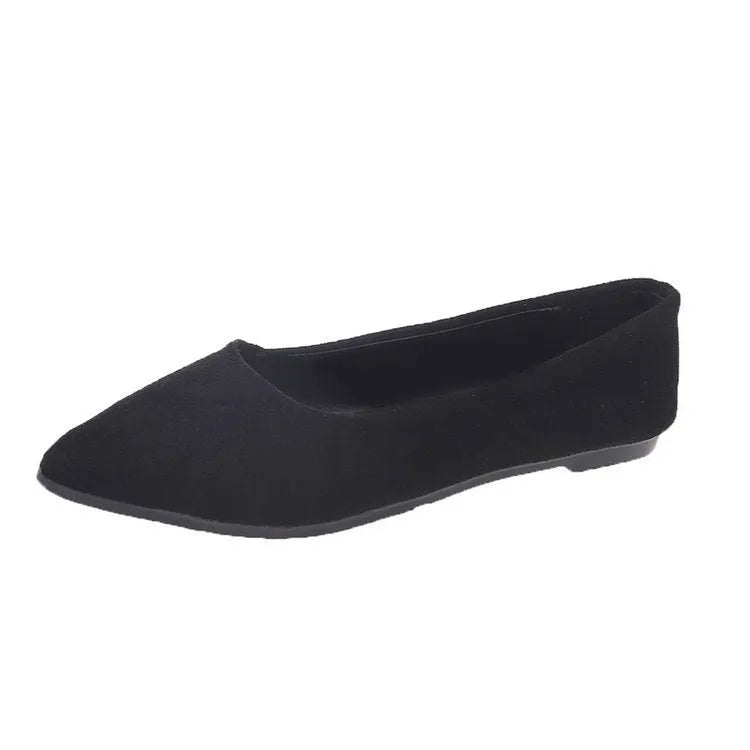 Women's leopard print flat pumps with pointed toe design and low heel