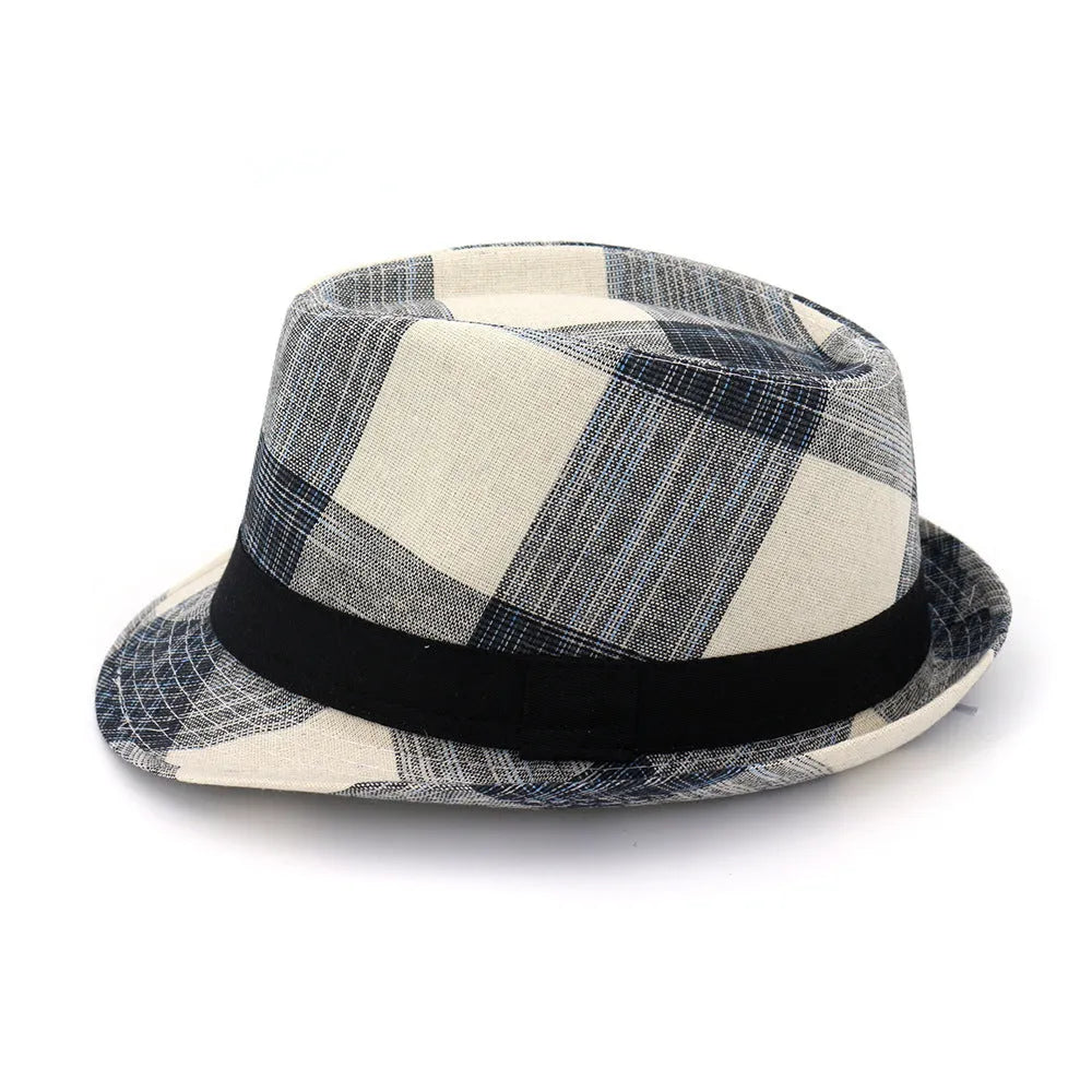 Polyester sun hat with bell crown and 4.5cm brim in black or blue colour