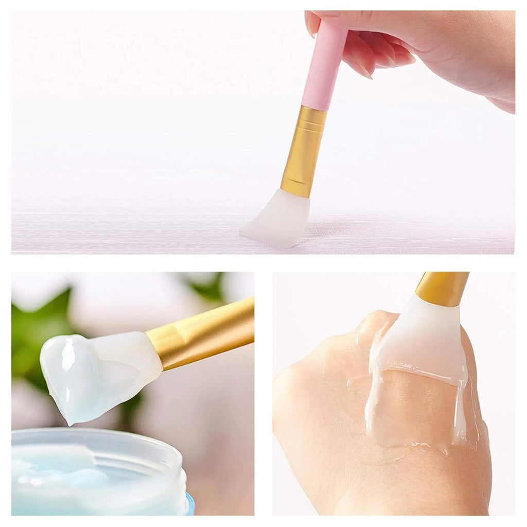 Reusable silicone face and body mask applicator spatula tool in choice of six colours.
