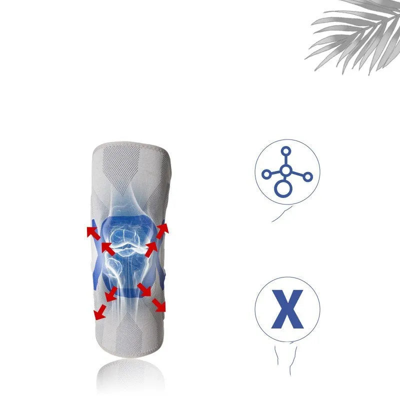 Men's silicone knee pads for running and cycling protection in various colours and sizes.