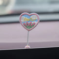 PVC car interior decoration set with six cartoon ducklings and one sign for dashboard personalisation