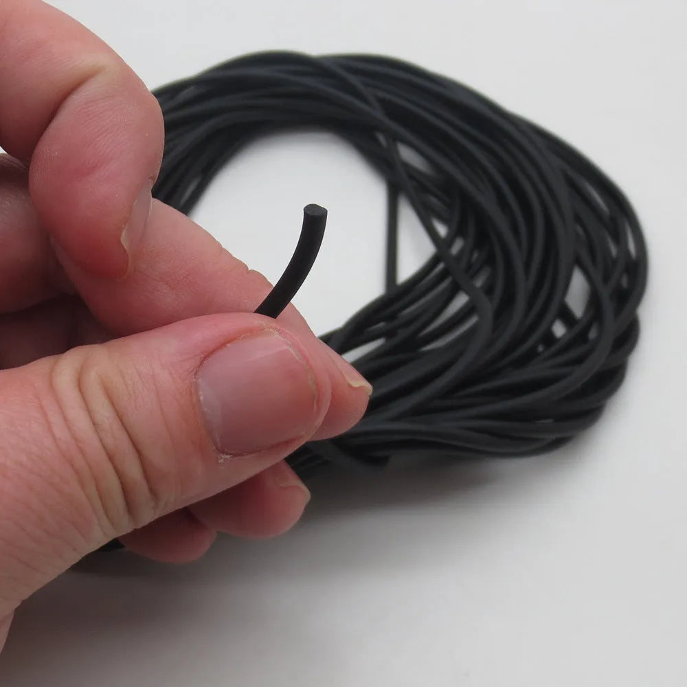 Solid fluorescent latex rubber band, round elastic cord in 2-8mm diameters, 10m length, for slingshot and craft use