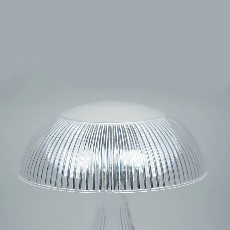 White USB rechargeable touch control night lamp showing three colour options