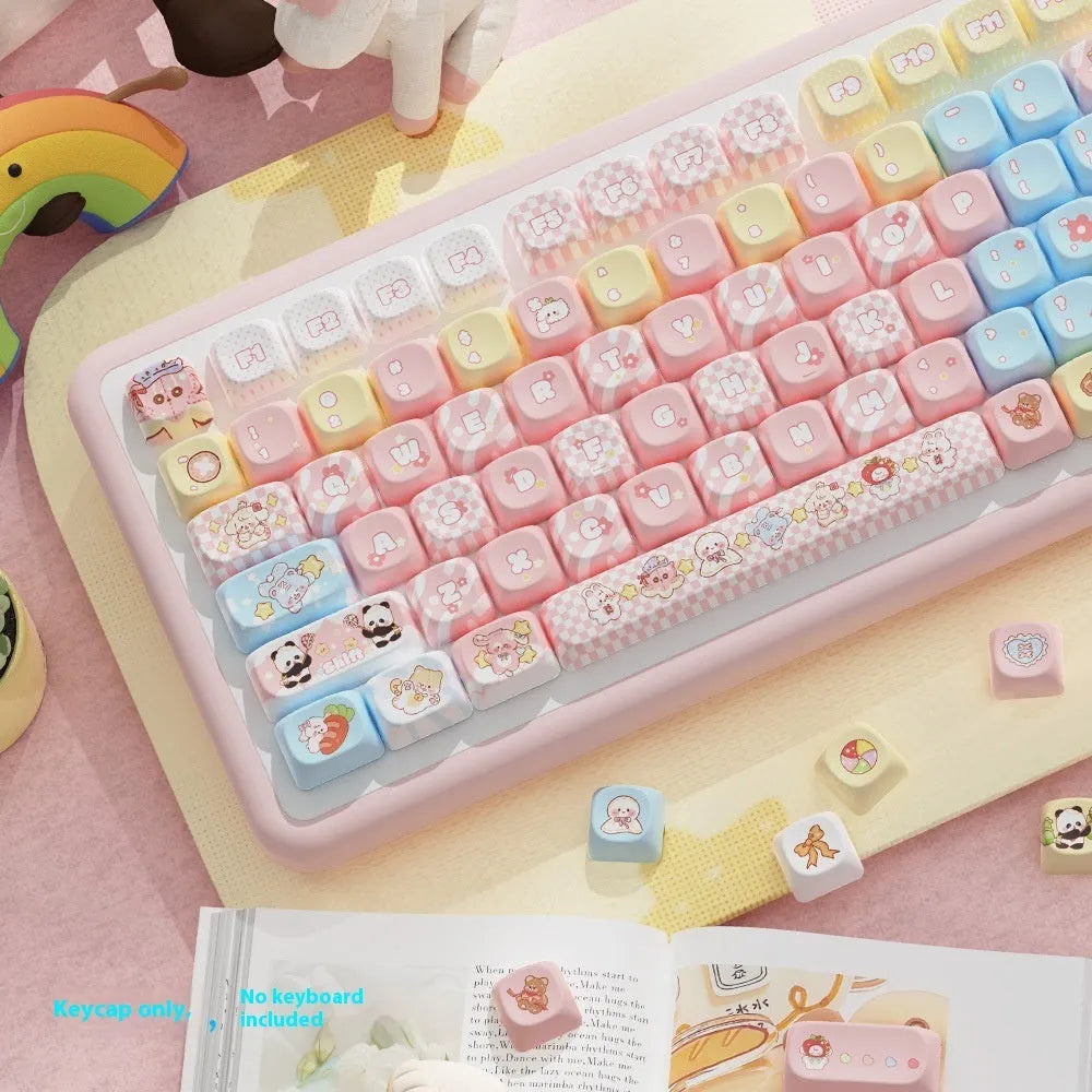 Clip Doll Original mechanical keyboard keycap set with colourful cartoon doll artwork
