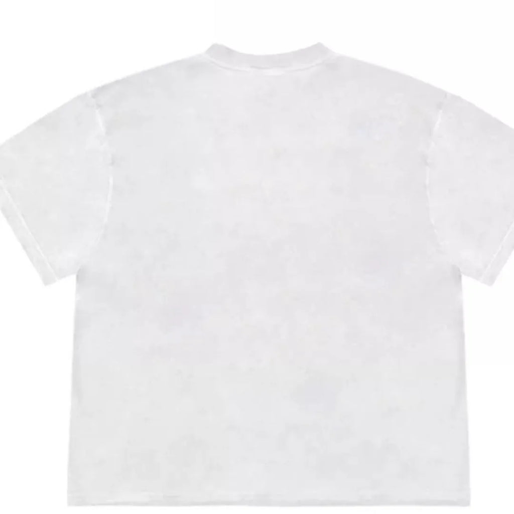 Blueberry patchwork short sleeve t-shirt in loose fit with plant patterns on Ice Oxygen Cotton fabric