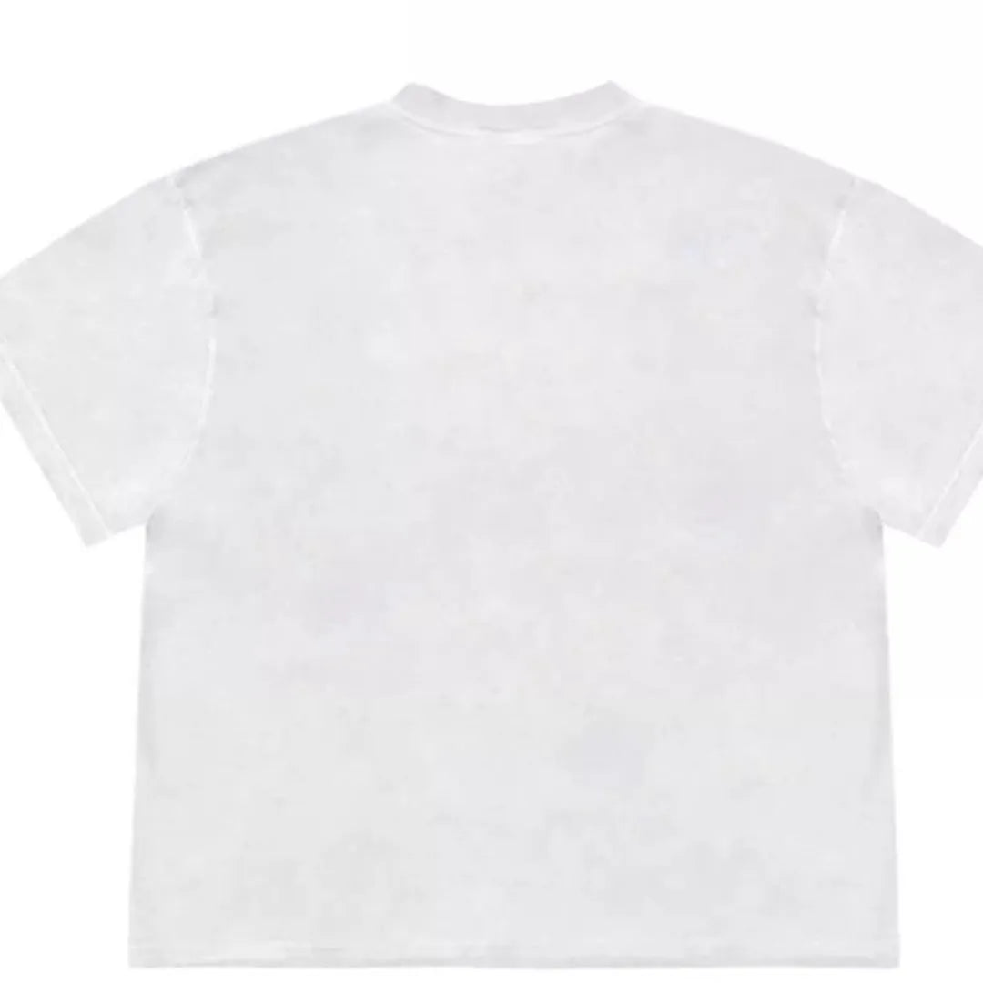 Blueberry patchwork short sleeve t-shirt in loose fit with plant patterns on Ice Oxygen Cotton fabric