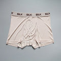 Men's silk loose fit shorts in navy blue colour with mid-waist design