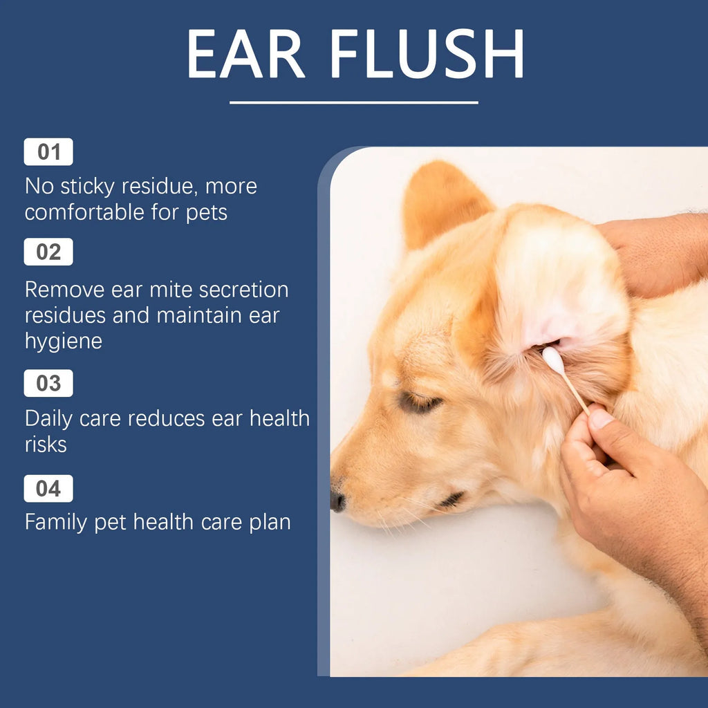 100ml bottle of gentle ear cleaner solution for dogs and cats