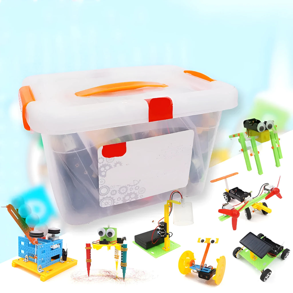 DIY plastic puzzle assembling building blocks set for children, a science experiment teaching aid.