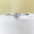 Minimalist sterling silver crown ring with smooth lines in R962 gold or platinum electroplate.