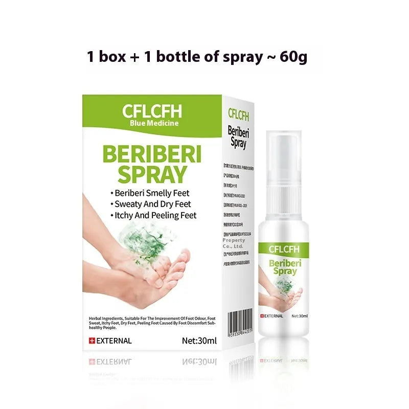 30ml plastic spray bottle of English formula foot odour deodorant for men and women
