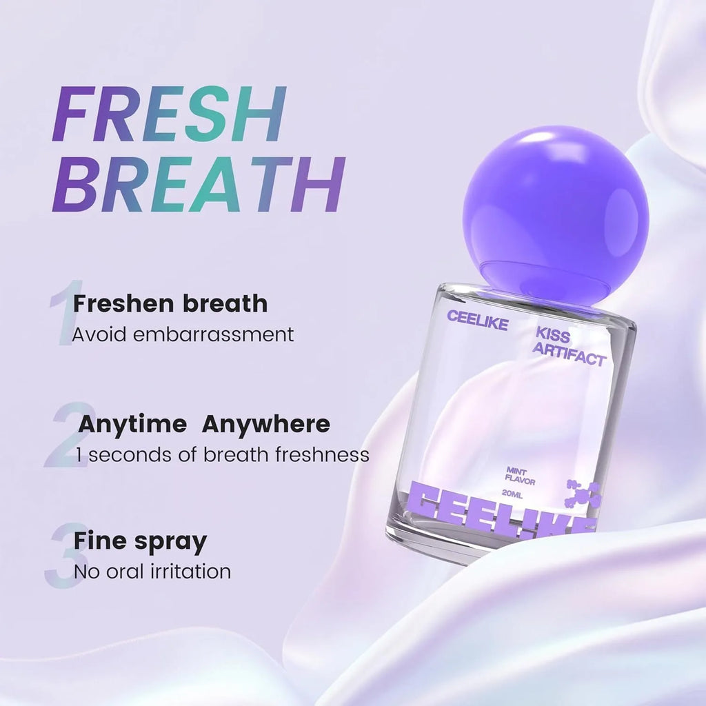20ml portable probiotics oral spray bottle with white pump dispenser