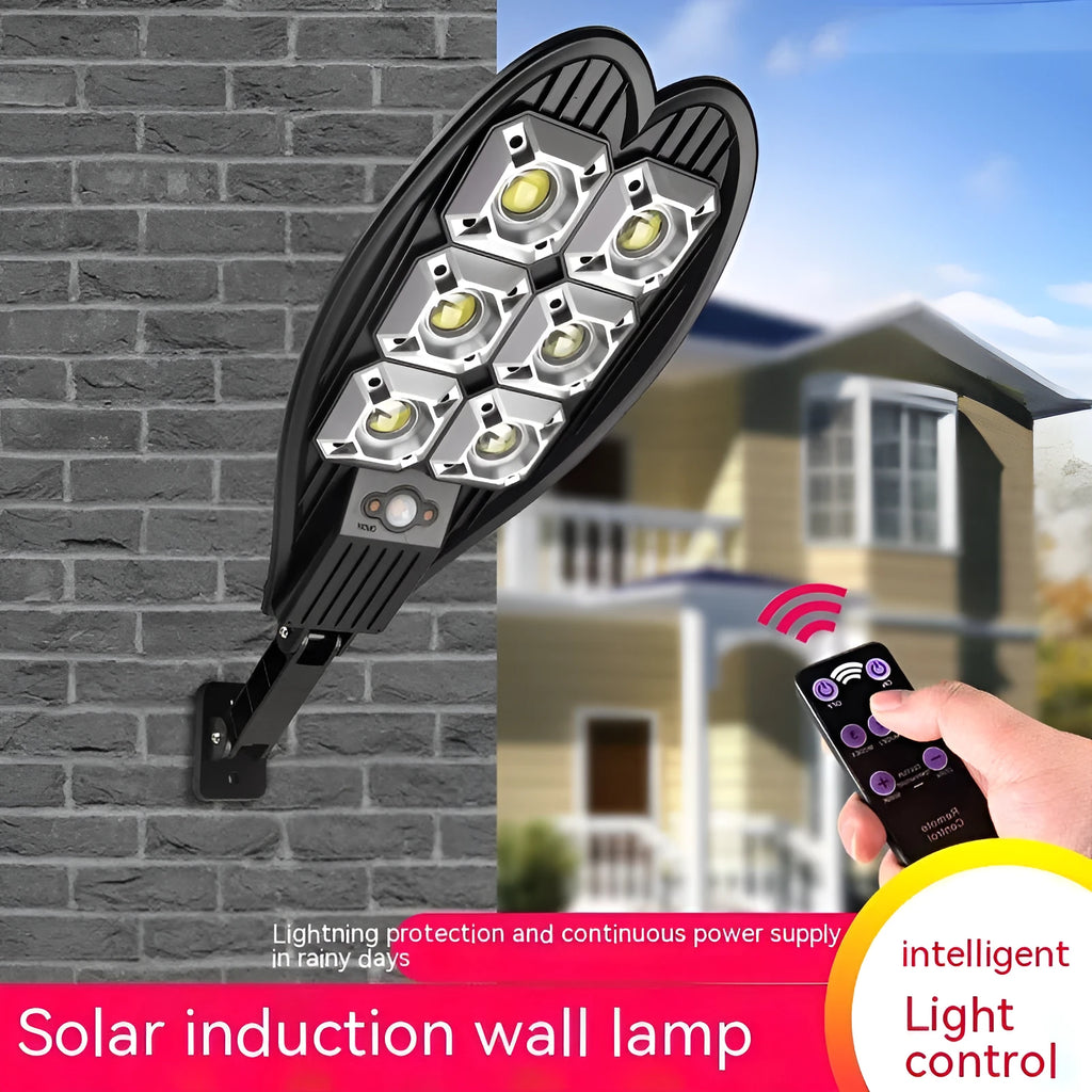 6-eye sword design solar garden lamp with remote control and polycrystalline silicon panel