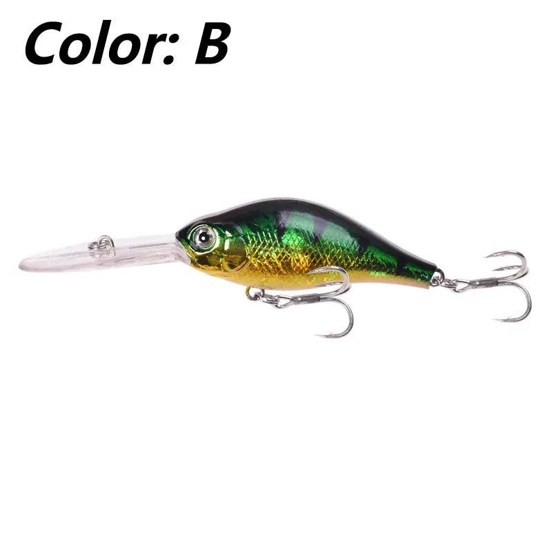 Little Fat Man 10.5cm deep diving minnow fishing lure with long tongue board