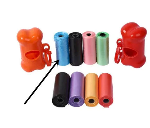 Roll of 22.5x30cm pet waste bags in selected colour for dog cleanup